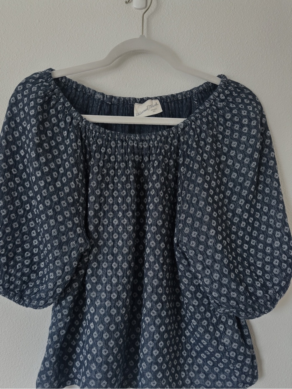 Universal Thread Blue Printed Peasant Blouse